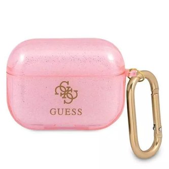 Guess GUAPUCG4GP kryt AirPods Pro růžový / růžový Glitter Collection