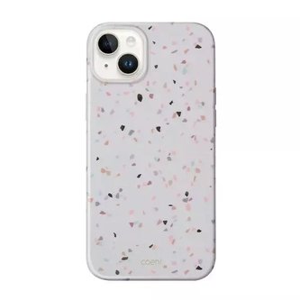 UNIQ Coehl Terrazzo pouzdro pro iPhone 14 Plus 6,7" pískovec/pískovec