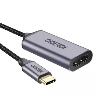 Choetech HUB adaptér USB typu C (samec) na HDMI (samice) 4K 60Hz šedá (HUB-H10)