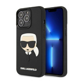 Karl Lagerfeld 3D Rubber Karl's Head - pouzdro pro iPhone 14 Pro (černé)
