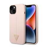 Guess Silicone Triangle Logo - pouzdro pro iPhone 14 Plus (růžové)