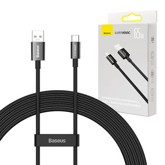 Kabel Baseus Superior Series USB-C, 65W, PD, 2 m (černý)