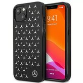 Ochranné pouzdro Mercedes MEHCP13MESPBK pro Apple iPhone 13 6,1" černo/černé pevné pouzdro Silver Stars Pattern