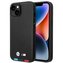 BMW Leather Hot Stamp Tricolor - pouzdro pro iPhone 14 (černé)
