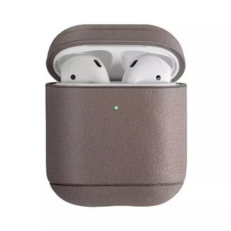 UNIQ pouzdro Terra AirPods 1/2 gen. Genuine Leather béžová / béžová