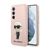 Karl Lagerfeld Silicone NFT Ikonik - pouzdro pro Samsung Galaxy S23+ (růžové)