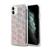 Hello Kitty IML Gradient Electrop Crowded Kitty Head - pouzdro pro iPhone 11 (růžové)