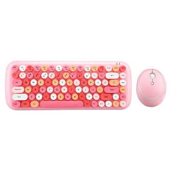 Sada bezdrátové klávesnice a myši MOFII Candy 2,4G (růžová)
