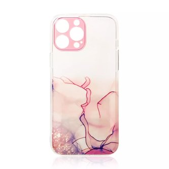 Marble Case pro iPhone 13 Pro Max Gel Cover Marble Pink