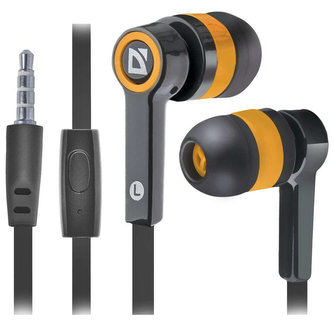 EARPHENDER SLUCHÁTKA s mikrofonem PULSE 420 ČERNÁ / ORANŽOVÁ 4-PINOVÁ