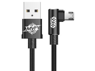 Baseus MVP Elbow kabel úhlový oboustranný micro USB 2m Black