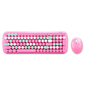 Bezdrátový set klávesnice + myš MOFII Candy XR 2.4G (růžová) Bezdrátový set klávesnice + myš MOFII Candy XR 2.4G (růžová)