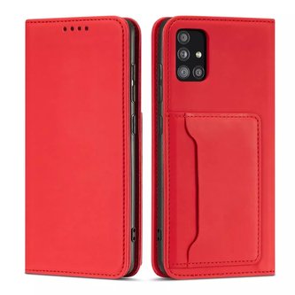 Magnet Card Case Case pro Xiaomi Redmi Note 11 Pro Pouch Wallet Card Holder Red