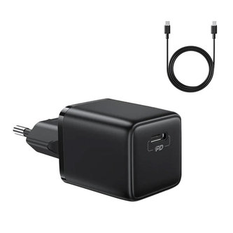 Joyroom L-P251 PD 25W chytrá mini nabíječka + kabel USB-C na USB-C (černý)
