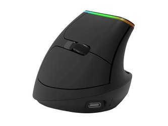 Bezdrátová vertikální myš Delux M618DB BT / 2.4G 4000DPI RGB