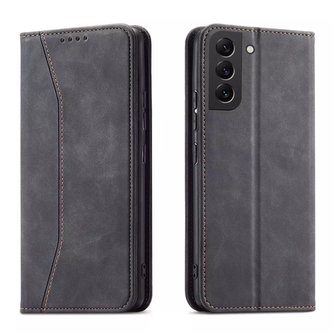 Magnet Fancy Case Case pro Samsung Galaxy S22 Pouch Wallet Card Holder Black