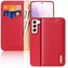 Dux Ducis Hivo Leather Flip Cover Originální kožená peněženka na karty a dokumenty Samsung Galaxy S22 červená