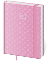 Denní diář B6 Vario Pink s gumičkou