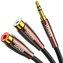 UGREEN AV194 Samec 3,5mm Jack na 2x samice RCA (Cinch) 0,25m kabel