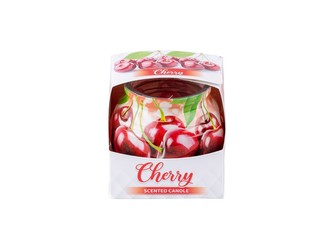 Sklo Dekor 80 x 72 mm Cherry vonná svíčka