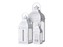 Lucerna kov, sklo 3 ks set 100x250/140x355/190x480mm, bílá