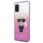 Karl Lagerfeld Iconic Karl Gradient - pouzdro pro Samsung Galaxy A41 (růžové)
