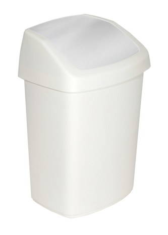 Koš odpadkový výklopný 15L  SWING TOP bílá