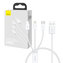 Quick Charge USB to M+L+C  Baseus Superior Data 3.5A 0,5m (White)