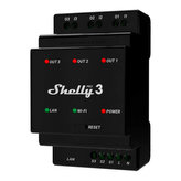 DIN Rail Smart Switch Shelly Pro 3 with dry contacts, 3 channels