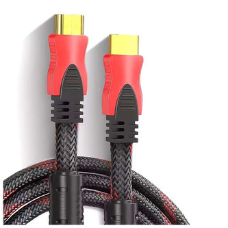 1,5 m kabel HDMI-HDMI Kabel 3D 4K Full HD Odolný 1000 Hz černý a červený oplet