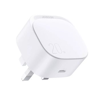 Malá rychlá USB PD nabíječka typu C 20W britská zástrčka bílá (L-P210)