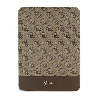 Guess 4G Stripe Allover - pouzdro pro iPad 10,9" (2022) (hnědé)