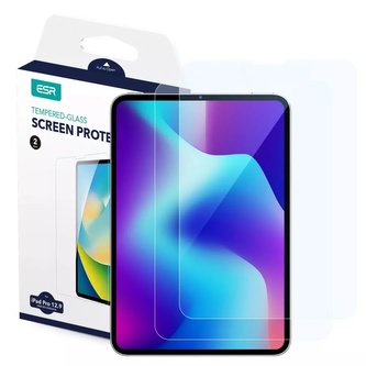 TEPELNÉ SKLO ESR TEPELNÉ SKLO 2BALENÍ IPAD PRO 12.9 2020/2021/2022 ČIRÁ