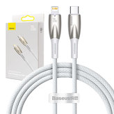Kabel USB-C pro Lightning Baseus řady Glimmer, 20 W, 1 m (bílý)