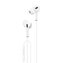 Sluchátka do uší, drátová Foneng T33, mini jack 3,5 mm, mikrofon (bílá)
