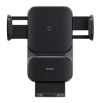 Univerzální držák do ventilační mřížky Baseus Wisdom Auto Alignment s bezdrátovým nabíjením černý