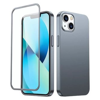 Joyroom 360 Full Case Cover pro iPhone 13 Zadní a přední kryt Tvrzené sklo šedé (JR-BP927 matný)