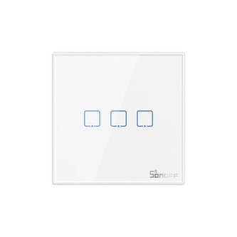 Chytrý bezdrátový nástěnný spínač Sonoff T2EU3C-RF 433MHz (3kanálový)