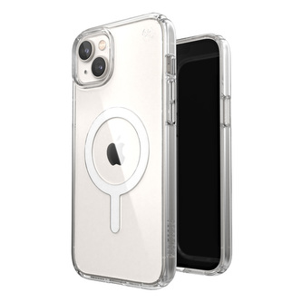Speck Presidio Perfect-Clear + MagSafe - pouzdro pro iPhone 15 Plus / 14 Plus s povrchovou úpravou MICROBAN (čiré)