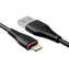 Kabel USB-Lightning Vipfan Anti-Break X01, 3A, 1m (černý)