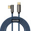 Baseus Legend Series USB-C na USB-C úhlový kabel, PD, 100W, 2m (modrý)