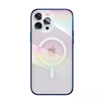 Magnetický kryt Kingxbar PQY Nebula Series pro iPhone 13 Pro fialový (kompatibilní s MagSafe)