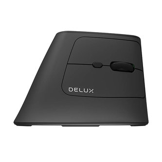 Bezdrátová ergonomická myš Delux MV6 DB BT+2.4G (černá)