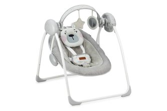 Houpací lehátko s melodiemi MoMi LISS medvěd růžový Houpací lehátko s melodiemi MoMi LISS medvěd růžový