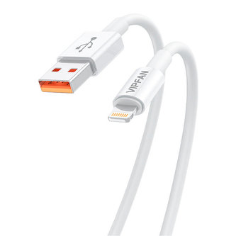 Kabel USB-Lightning Vipfan X17, 6A, 1,2 m (bílý)