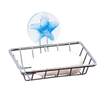 Mýdlenka drát chrom 13x9cm s přísavkou  AWD0210