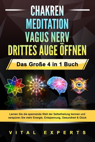 CHAKREN - MEDITATION - VAGUS NERV - DRITTES AUGE ÖFFNEN - Das Große 4 in 1 Buch: Lernen Sie die spannende Welt der Selbstheilung