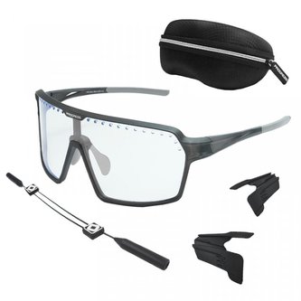 brýle Progress ENDURO PHC fotochromatické černo/šedé - sada s doplňky