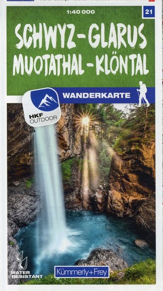 Schwyz - Glarus Muotathal - Klöntal 21 Wanderkarte 1:40 000 matt laminiert