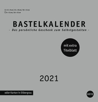 Bastelkalender 2021 silber, mittel